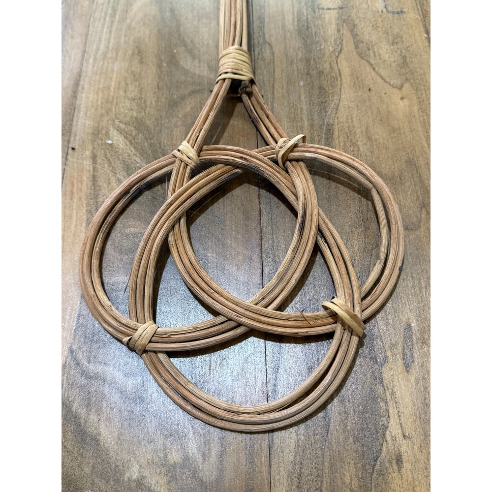 Vintage Wicker Rattan Rug Carpet Beater 32" Boho Cottagecore MCM - Picture 4 of 7